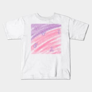 Pink Marron watercolor glitter sparkle art Kids T-Shirt